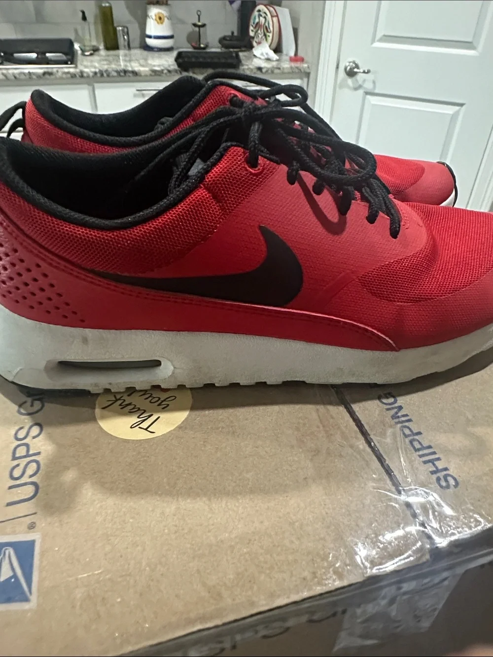 Nike Red and Black Running Shoes